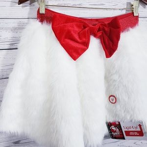 Spencer Gifts Light-Up Faux Fur Skirt